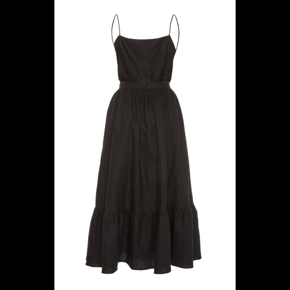 Andres Otalora - Open Back Linen Dress - Black - 0 - Picture 5 of 5